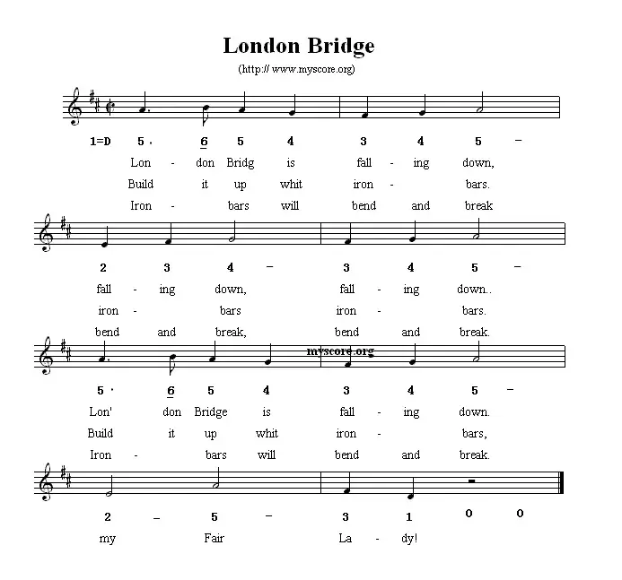 London Bridge （伦敦桥） （英文儿歌）