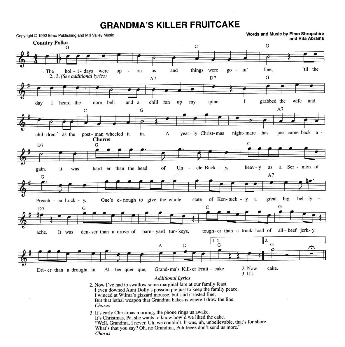 GRANDMA'S KILLER FRUITCAKE