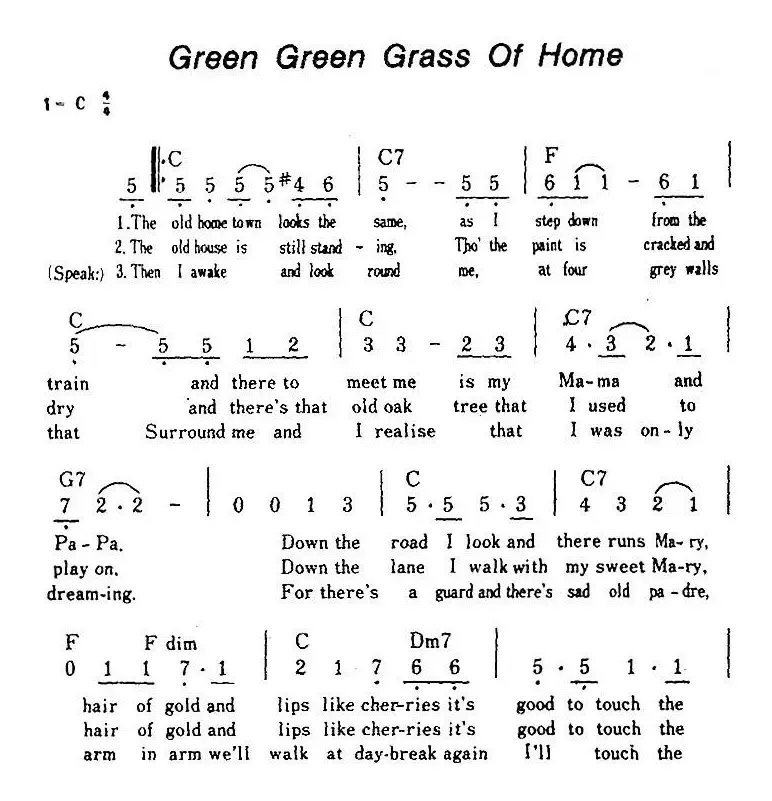 [美]Green Green Grass Of Home（故乡的青青草）