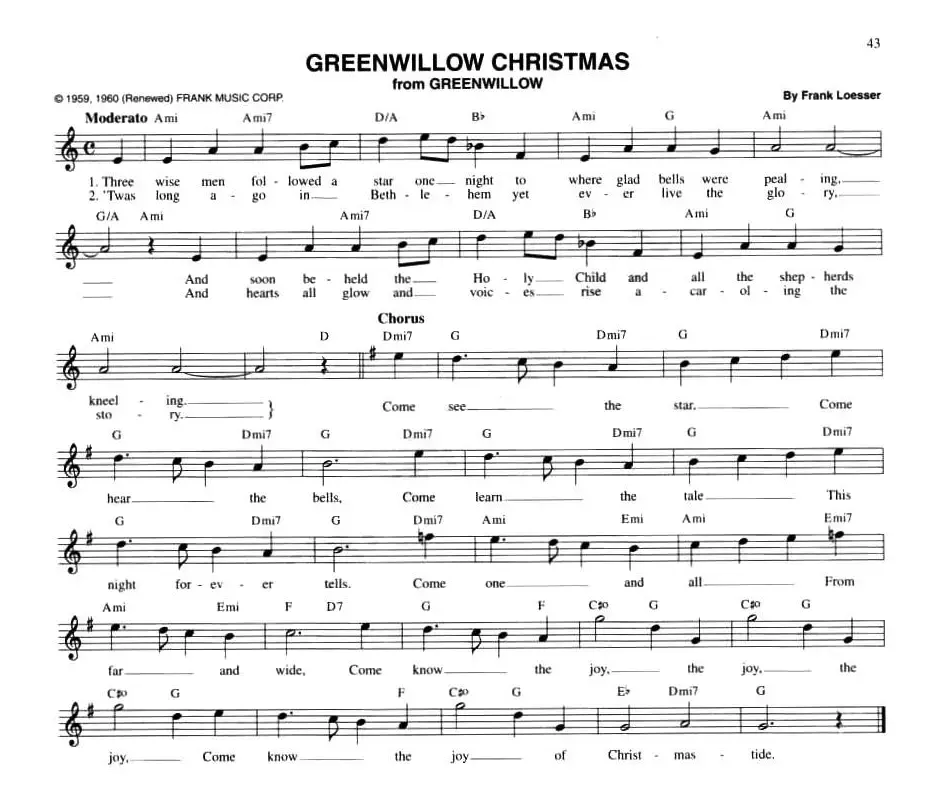 GREENWILLOW CHRISTMAS