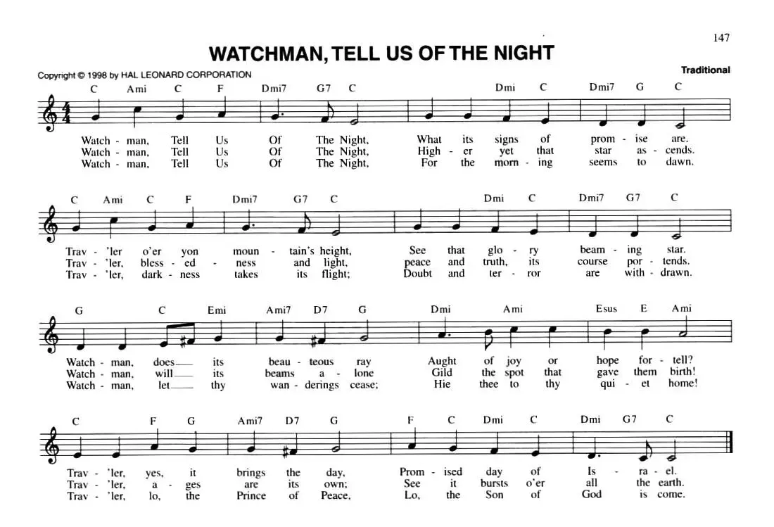 WATCHMAN, TELL US OF THE NIGHT