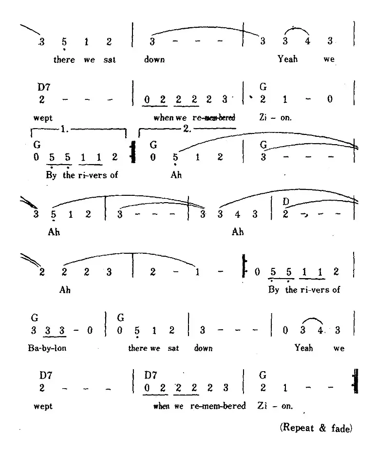 [美]Rivers Of Babylon（巴比伦河、带和弦）