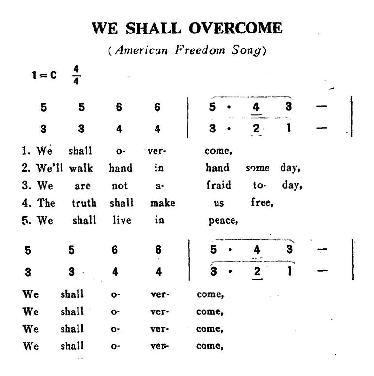 [美]WE SHALL OVERCOME（我们一定会胜利）