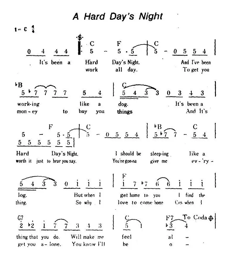 [美]A Hard Day's Night（劳累了一天以后）