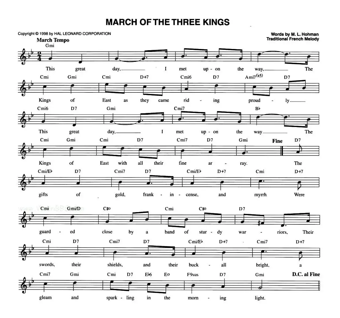 MARCH OF THE THREE KINGS