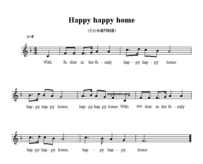 Happy happy home（幸福快乐的家 [英文儿歌]）