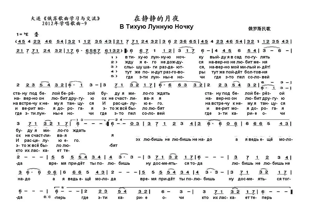 [俄] 在静静的月夜