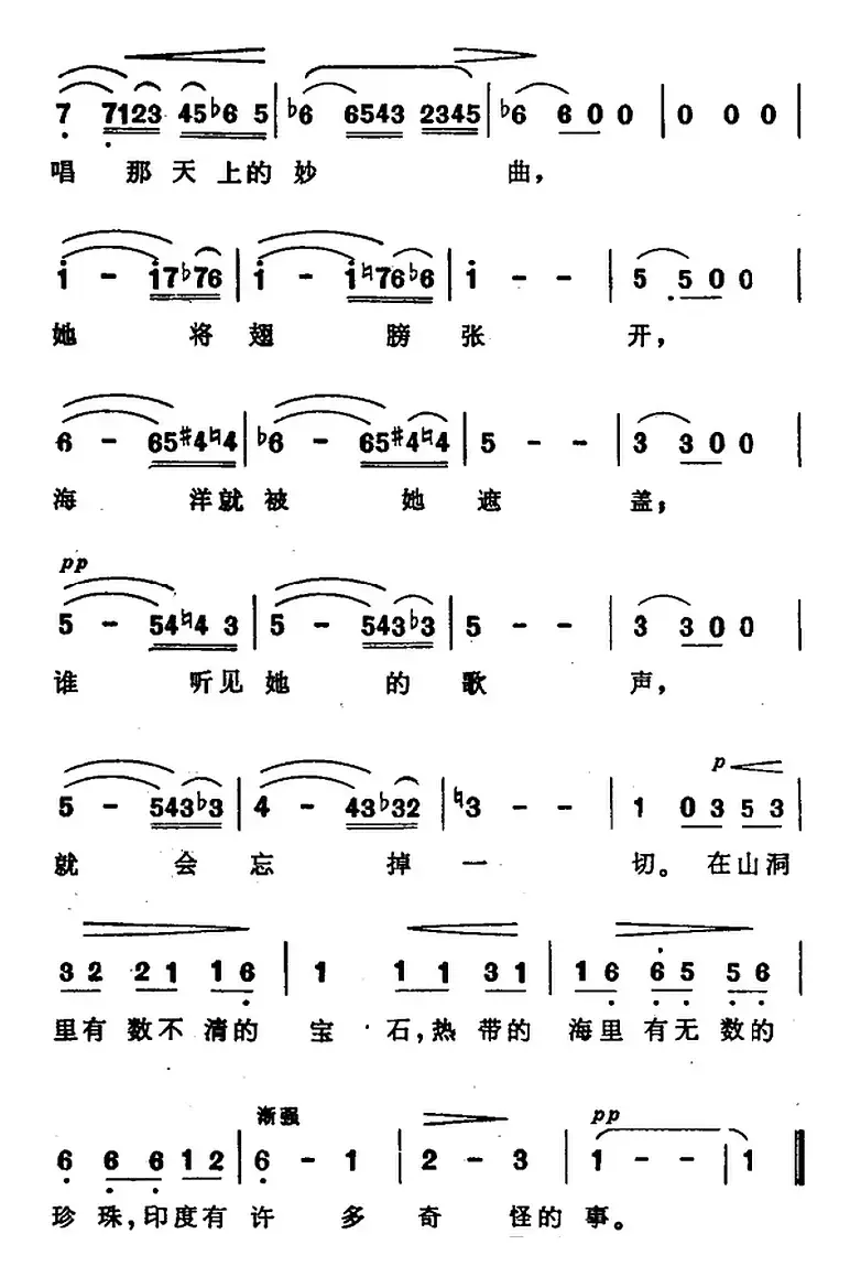 印度客商之歌（选自苏联歌剧《萨特科》--简谱）