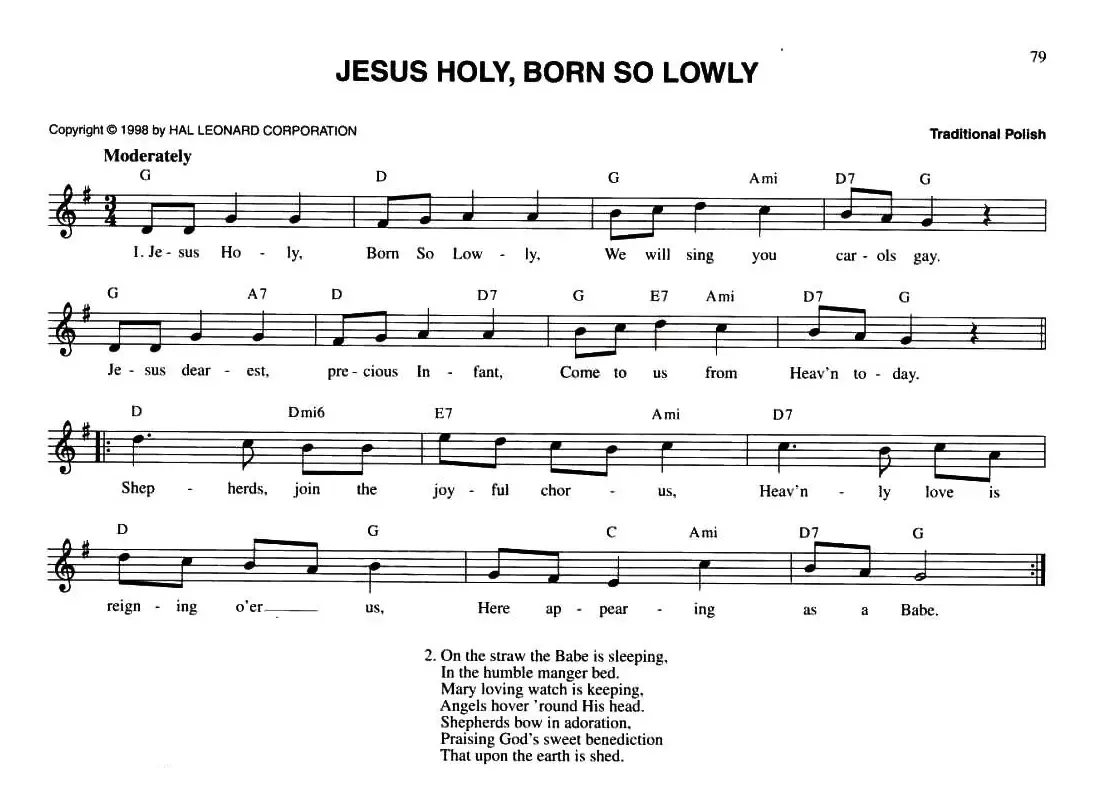 JESUS HOLY,BORN SO LOWLY