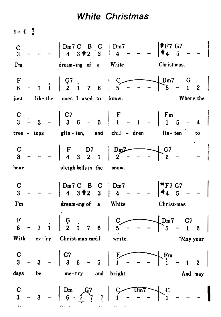 [美]White Christmas（白色的圣诞节、带和弦）