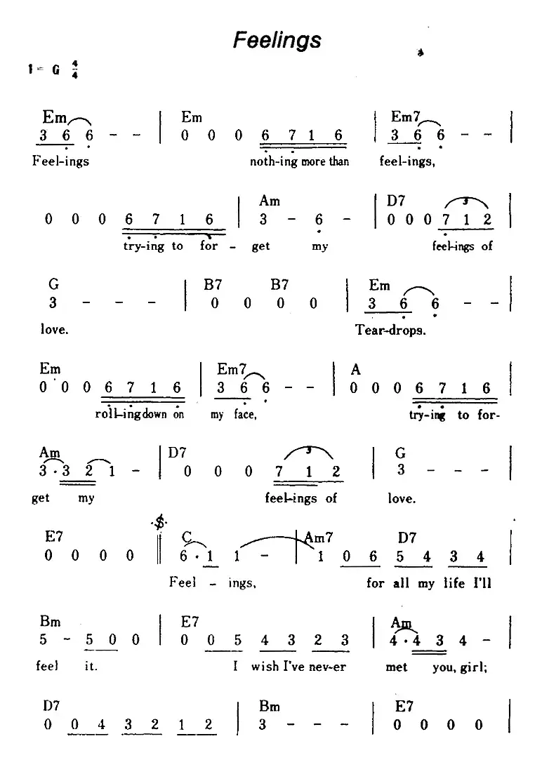 [美]Feelings（情感、带和弦）