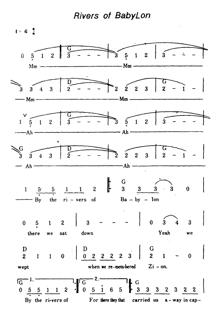 [美]Rivers Of Babylon（巴比伦河、带和弦）